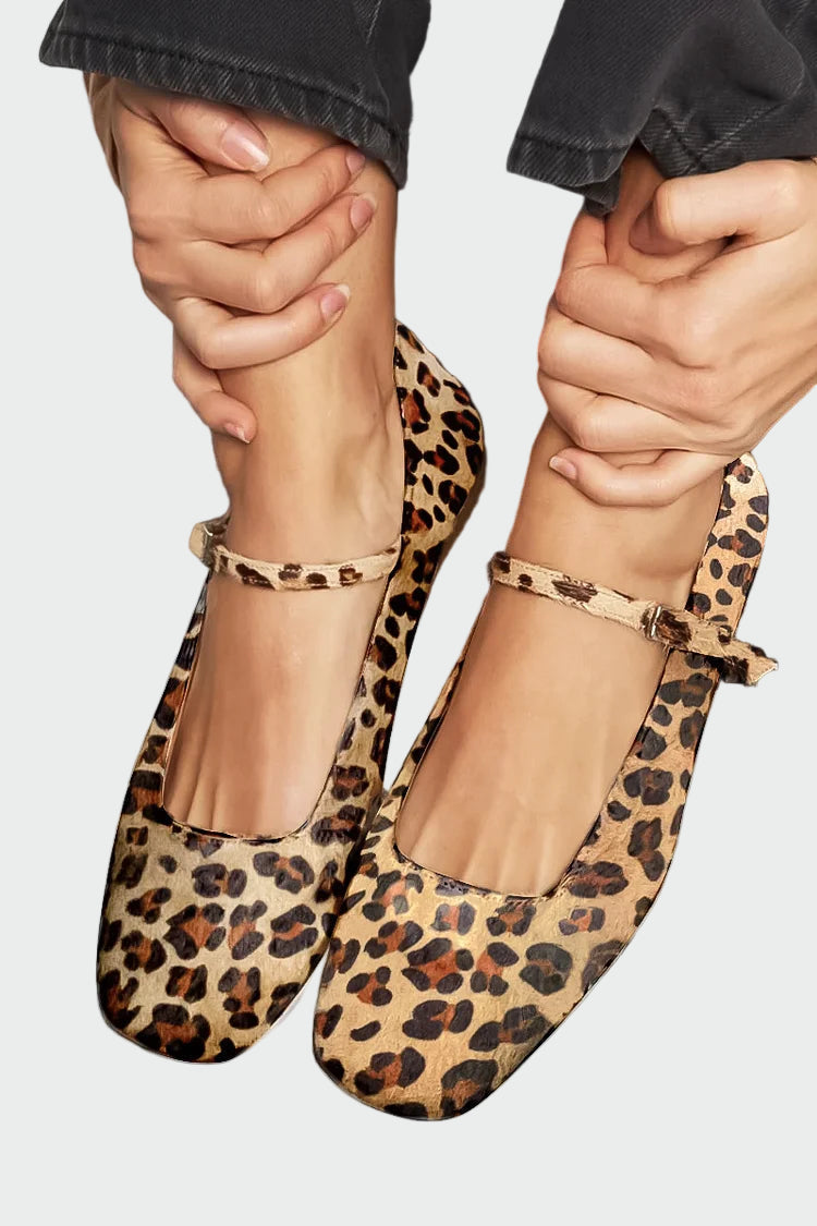 Lia Baleríny S Leopardím Vzorem A Páskem Na Kotník - fotografie 1