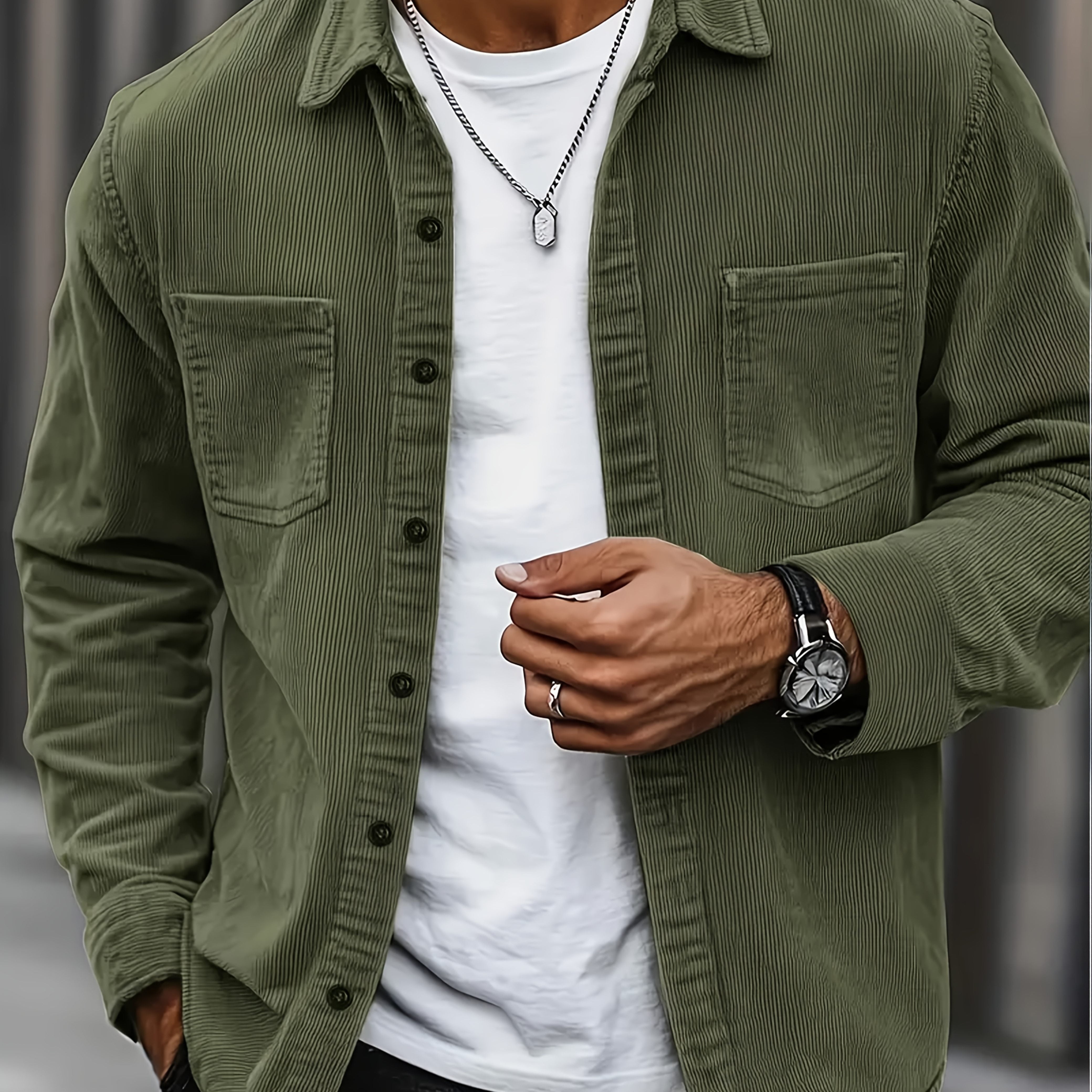 Pánský Kordurový Kardigan