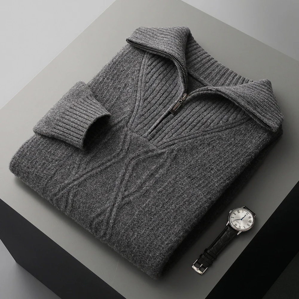 Taranto Merino Wool Zip Sweater - fotografie 11