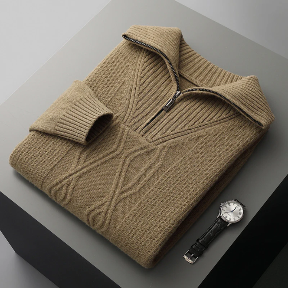 Taranto Merino Wool Zip Sweater - fotografie 12