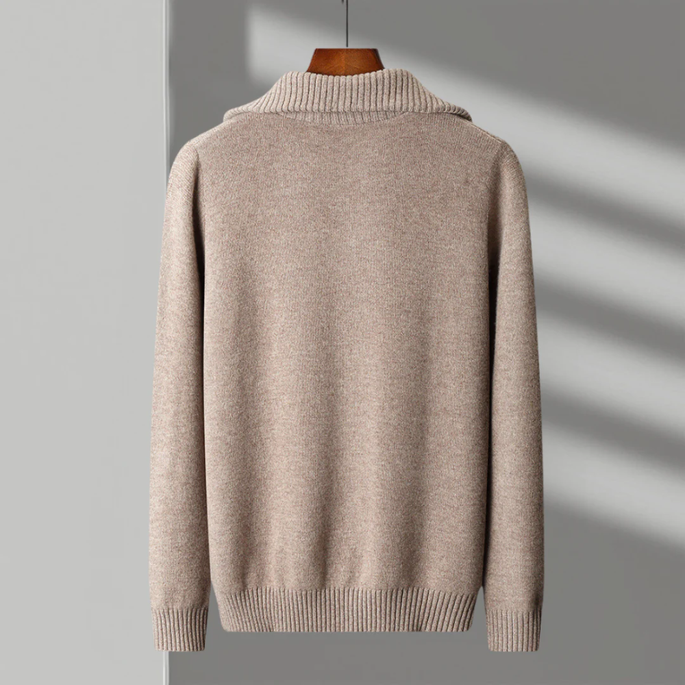 Taranto Merino Wool Zip Sweater - fotografie 2