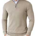 Romeo Zip Sweater - barva béžová - fotografie 1