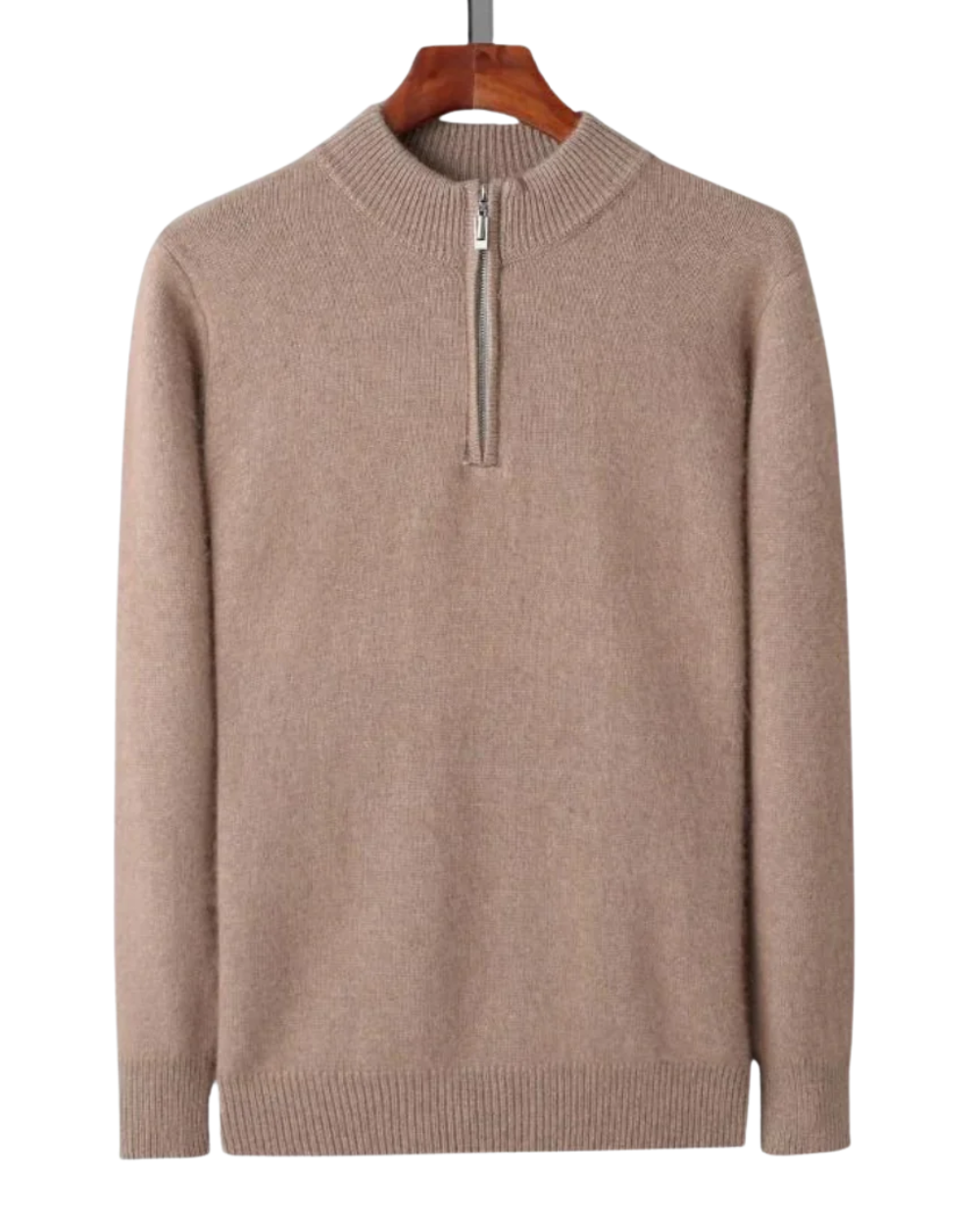 Genève Cashmere Zip Up - barva Camel - fotografie 1
