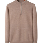 Genève Cashmere Zip Up - barva Camel - fotografie 1