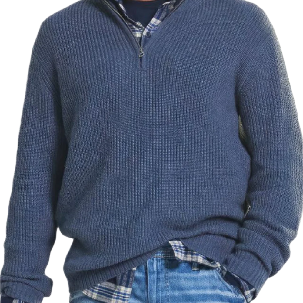 Diego Zip Sweater - barva modrá - fotografie 1