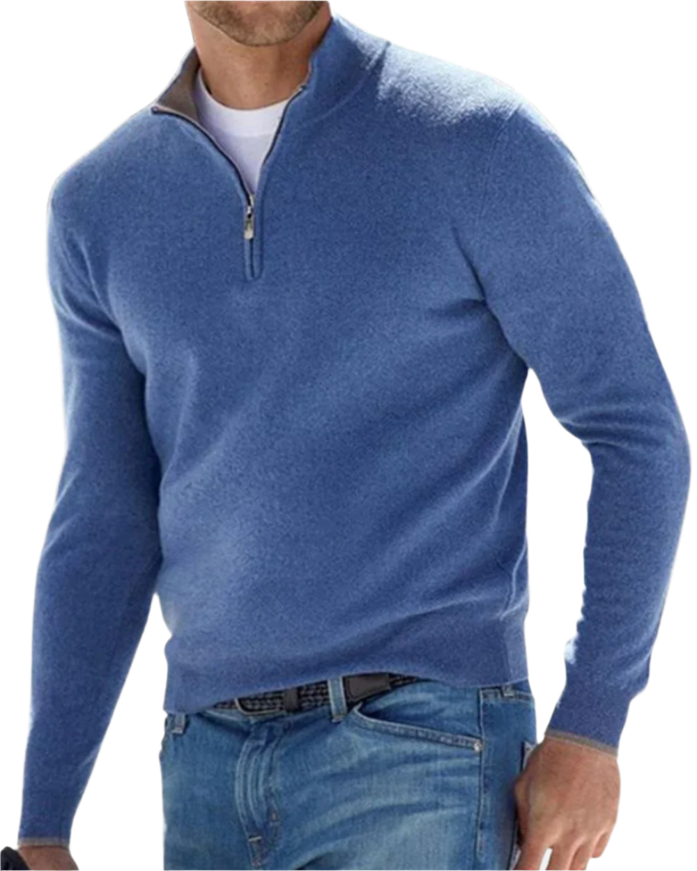 Elegant Zip Sweater - barva černá - fotografie 1