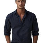 Fiorenzo Cotton Shirt - barva Navy Blue - fotografie 1