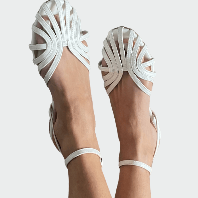 Solé Pletené Sandály Zlatý Metalický Propletený Design