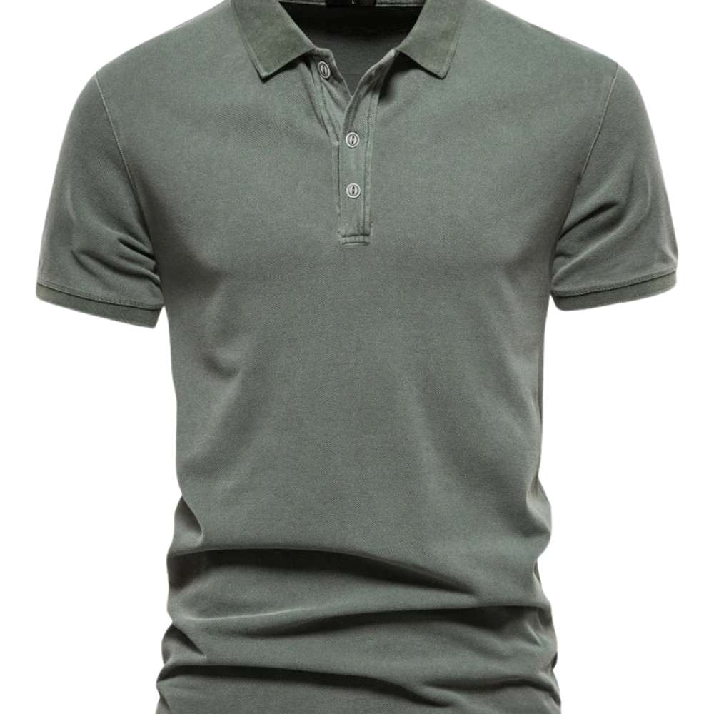 Casual Pánské Polo - barva Dark gray - fotografie 1