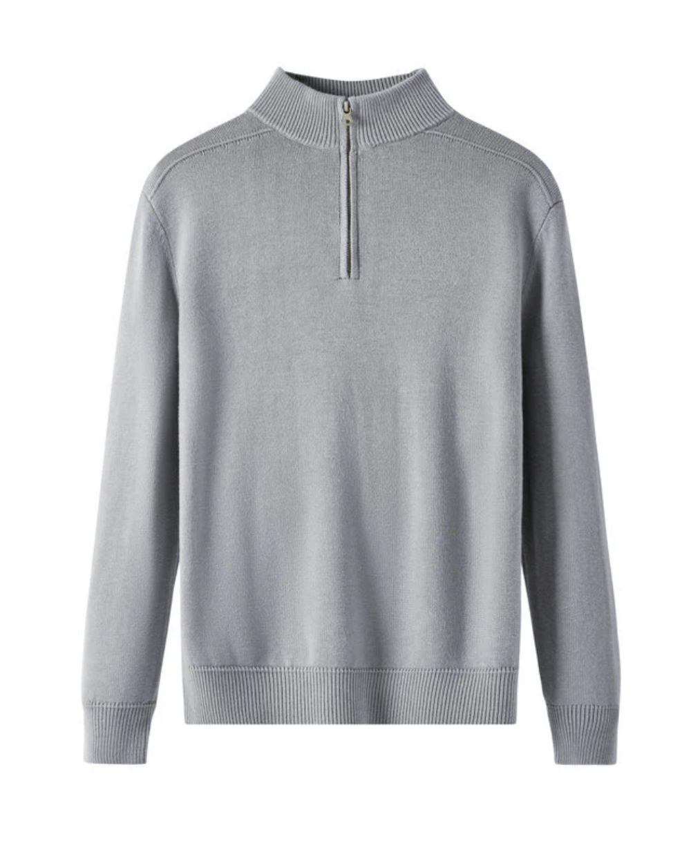 Capri Merino Wool Zip Sweater - barva šedá - fotografie 1