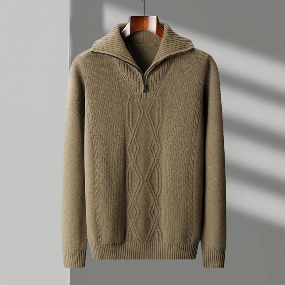 Taranto Merino Wool Zip Sweater - fotografie 4