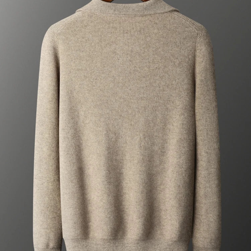 Portofino Cashmere Half Zip Sweater - fotografie 2