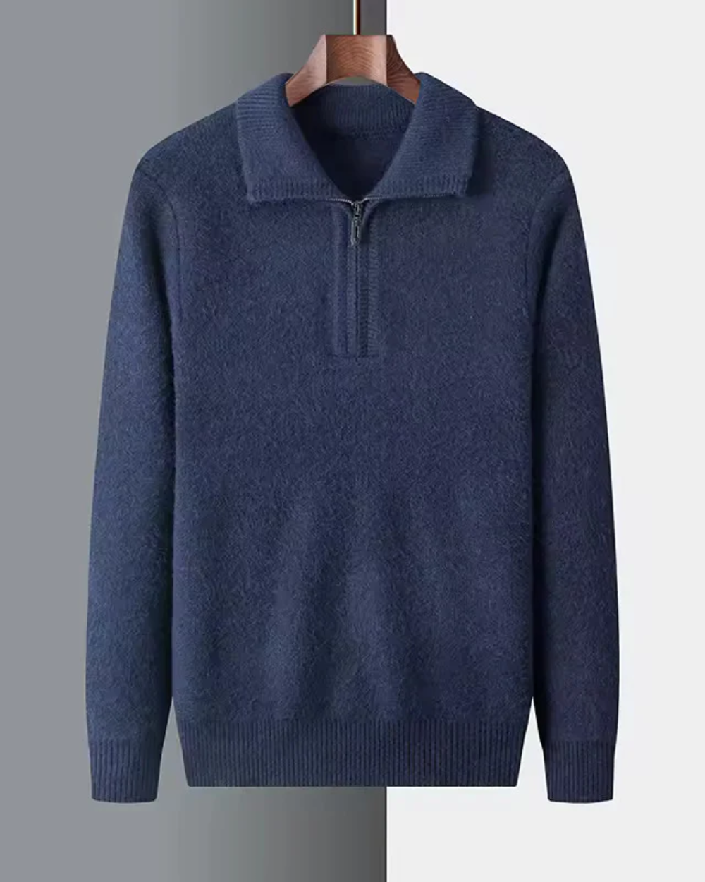 Gstaad Cashmere Quarter Zip Sweater - fotografie 4