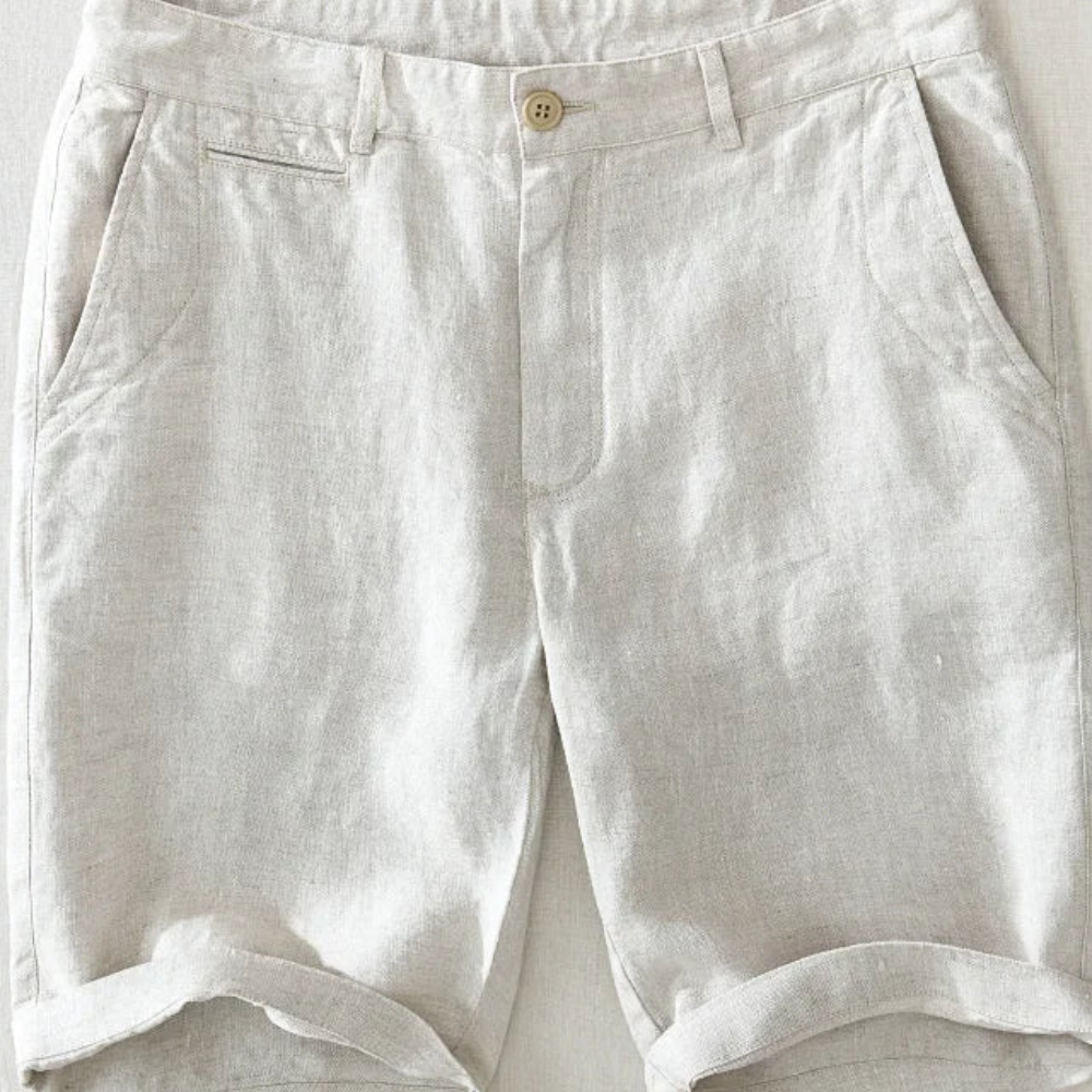 Lisbo Pánské Lněné Šortky