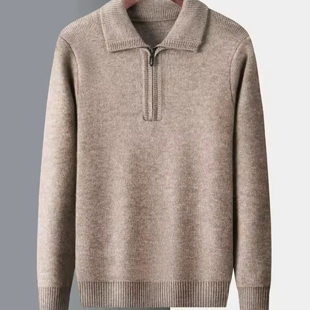 Gstaad Cashmere Quarter Zip Sweater - fotografie 5