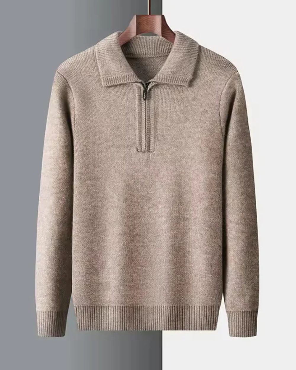 Gstaad Cashmere Quarter Zip Sweater - fotografie 5