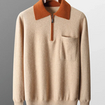 Castelle Cashmere Zip Up Polo - fotografie 4