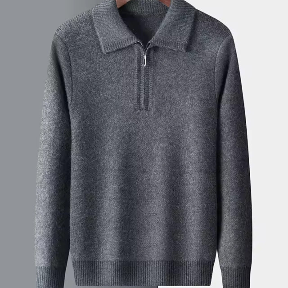 Gstaad Cashmere Quarter Zip Sweater - fotografie 2