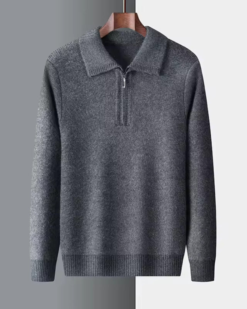 Gstaad Cashmere Quarter Zip Sweater - fotografie 2