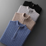 Deneb Cashmere Woven Half Zip - fotografie 8