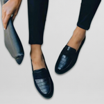 Ručně Vyráběné Loafers Croco Texturou Elegantní Všední - fotografie 1