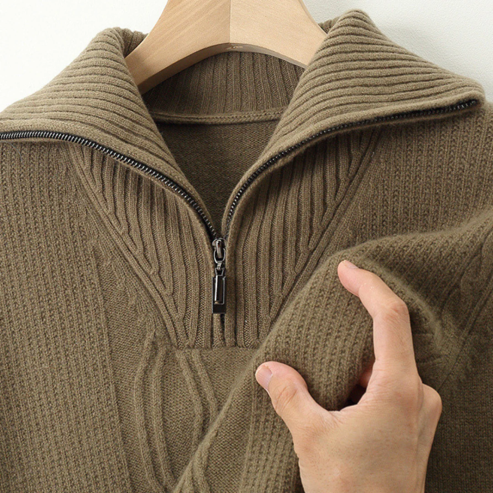 Taranto Merino Wool Zip Sweater - fotografie 13
