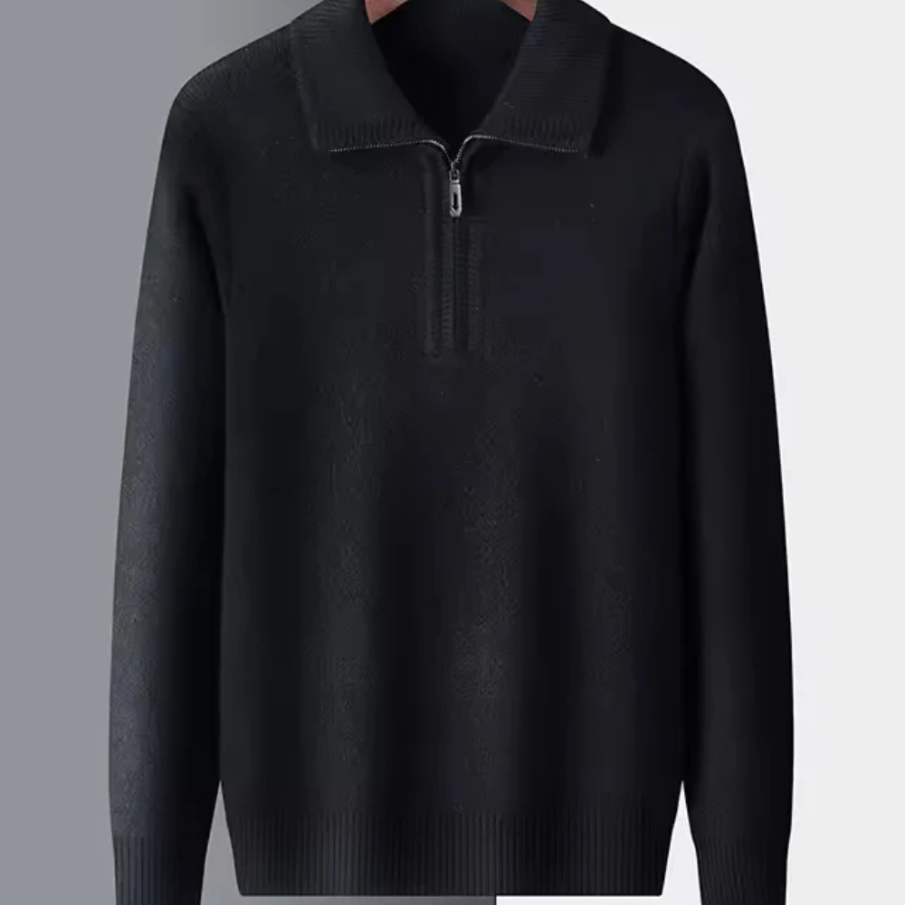 Gstaad Cashmere Quarter Zip Sweater - fotografie 3