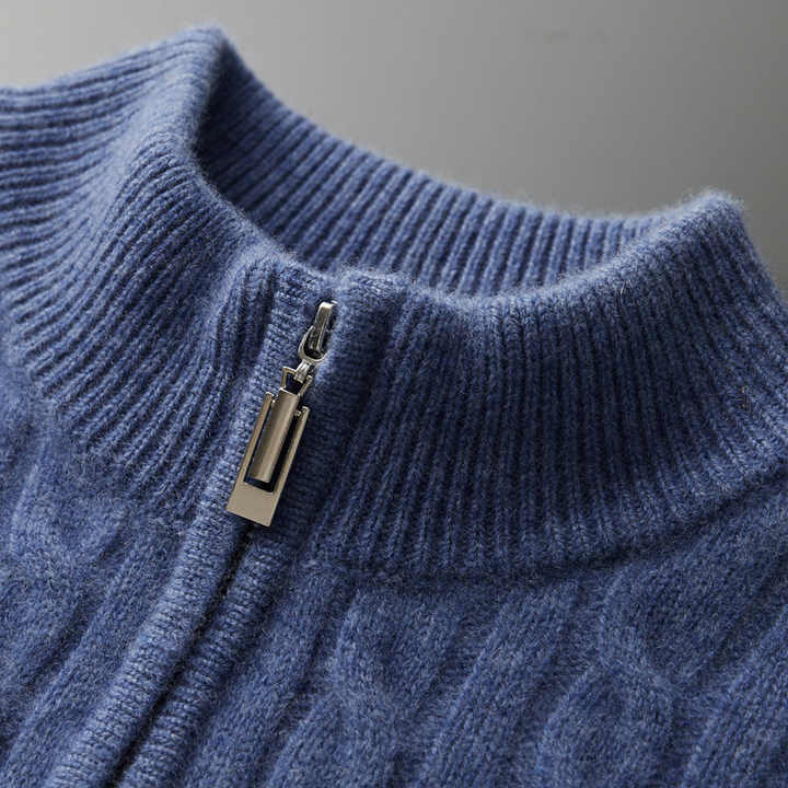 Deneb Cashmere Woven Half Zip - fotografie 7