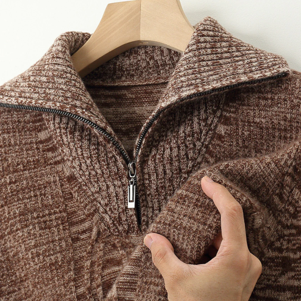Taranto Merino Wool Zip Sweater - fotografie 7