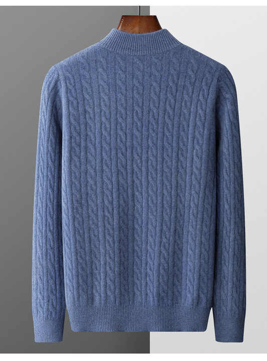Deneb Cashmere Woven Half Zip - fotografie 2
