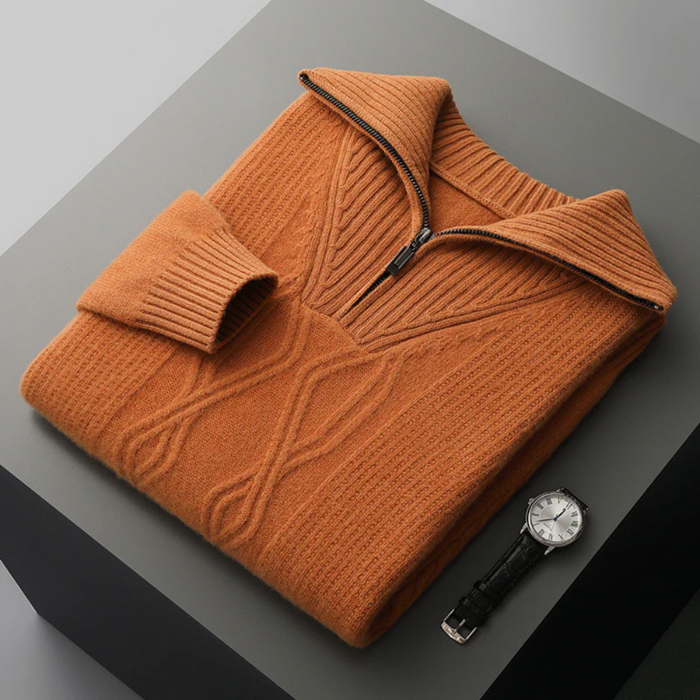 Taranto Merino Wool Zip Sweater - fotografie 9
