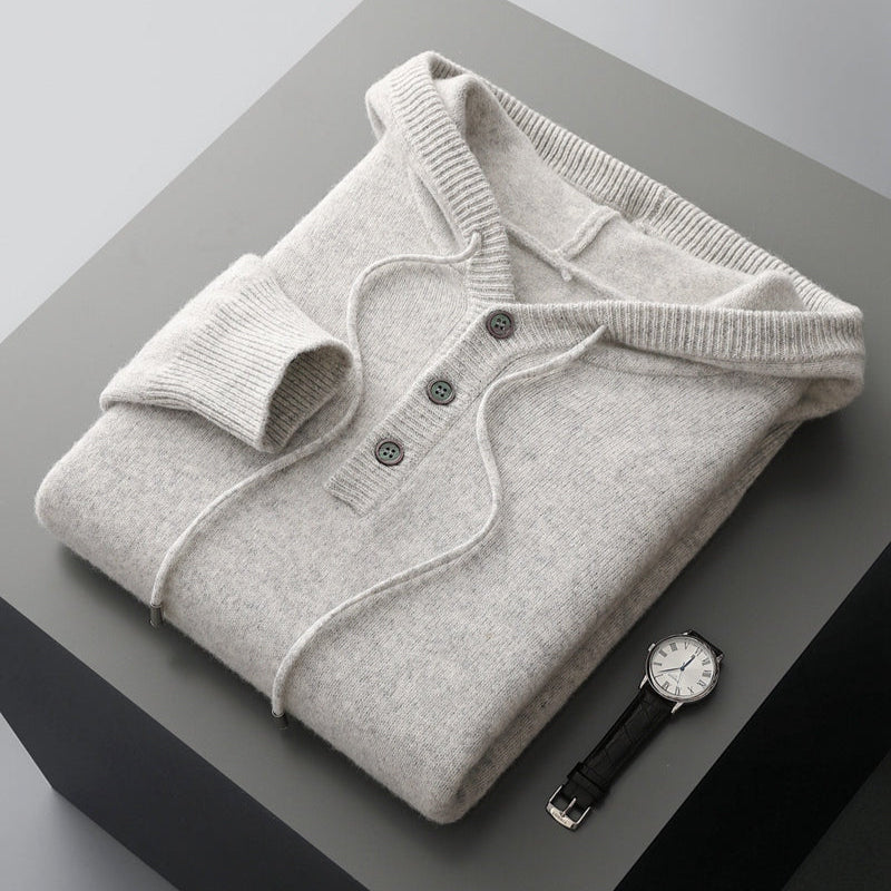Elegant Merino Wool Hoodie