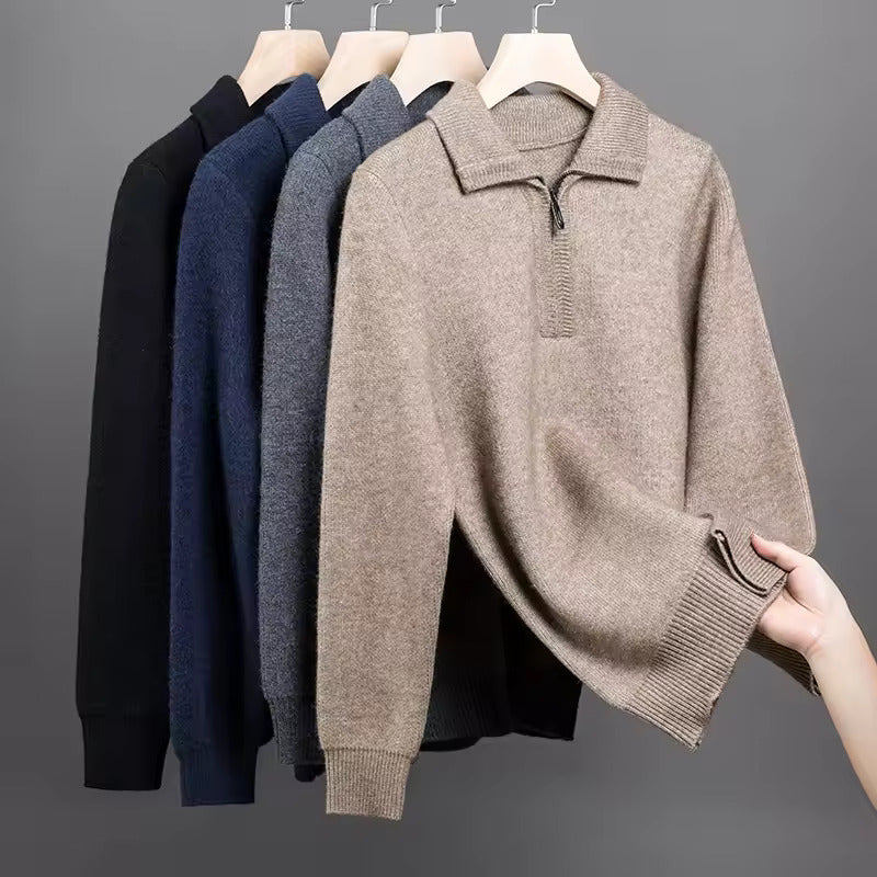 Gstaad Cashmere Quarter Zip Sweater - fotografie 6