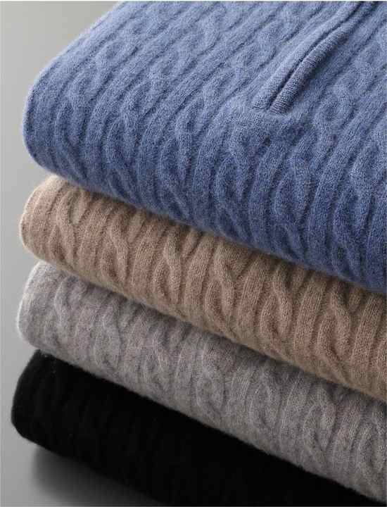 Deneb Cashmere Woven Half Zip - fotografie 9