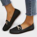 Christina Dámské Kožené Loafers Slip On Denní Komfort - fotografie 1