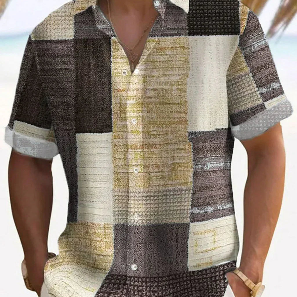 Elegantní Patchwork Košile - fotografie 2