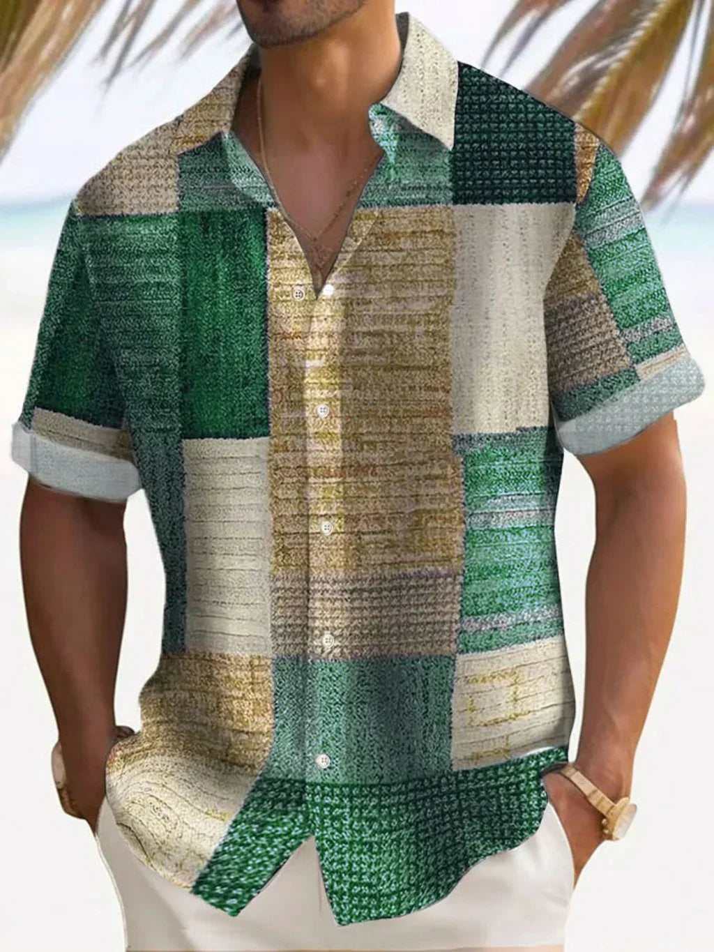 Elegantní Patchwork Košile - fotografie 3