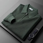 Elegant Men's Zip Sweater - fotografie 3