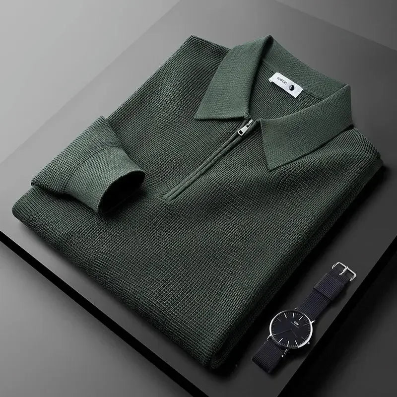 Elegant Men's Zip Sweater - fotografie 3