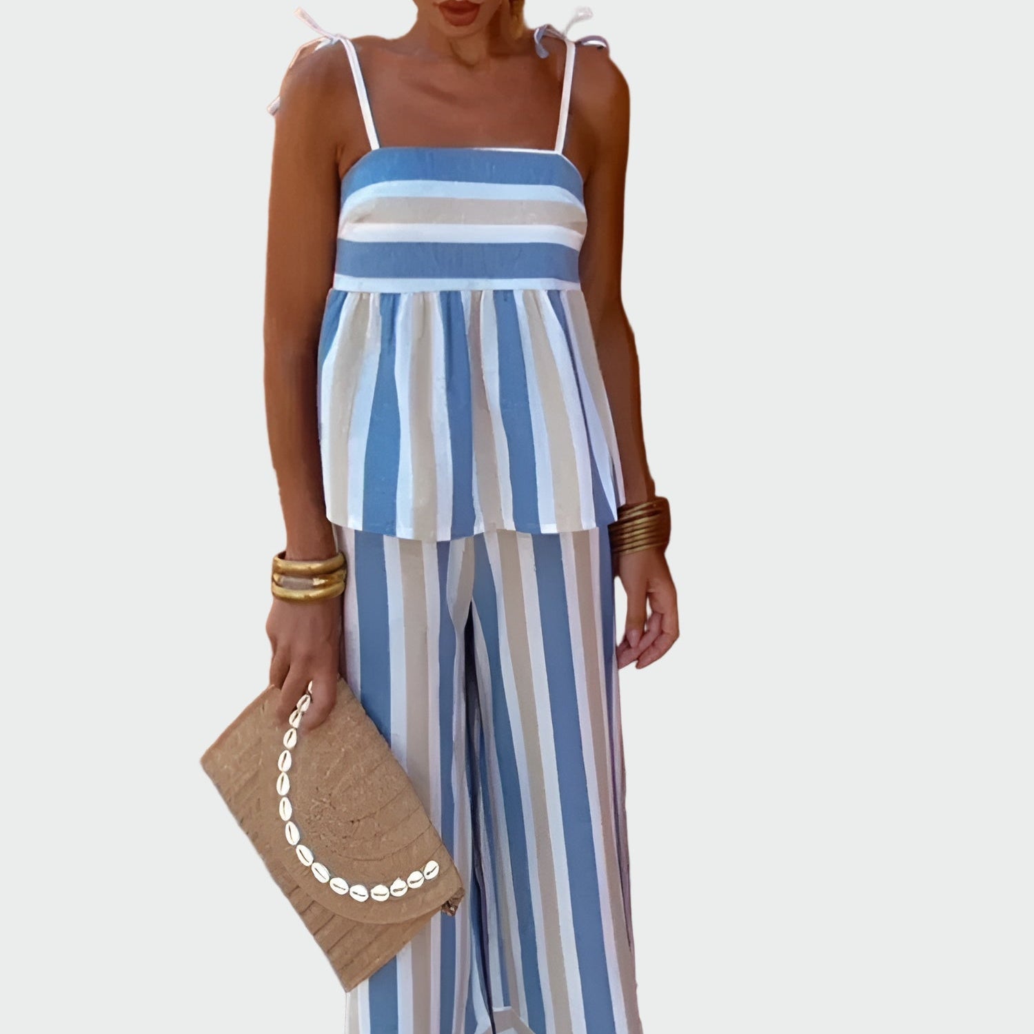 Osvizující Letní Set Lehký Prodyšný Materiál Pro Pohodu