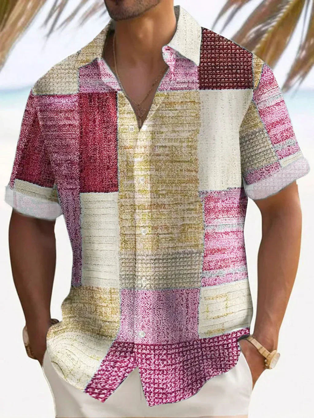 Elegantní Patchwork Košile - fotografie 5