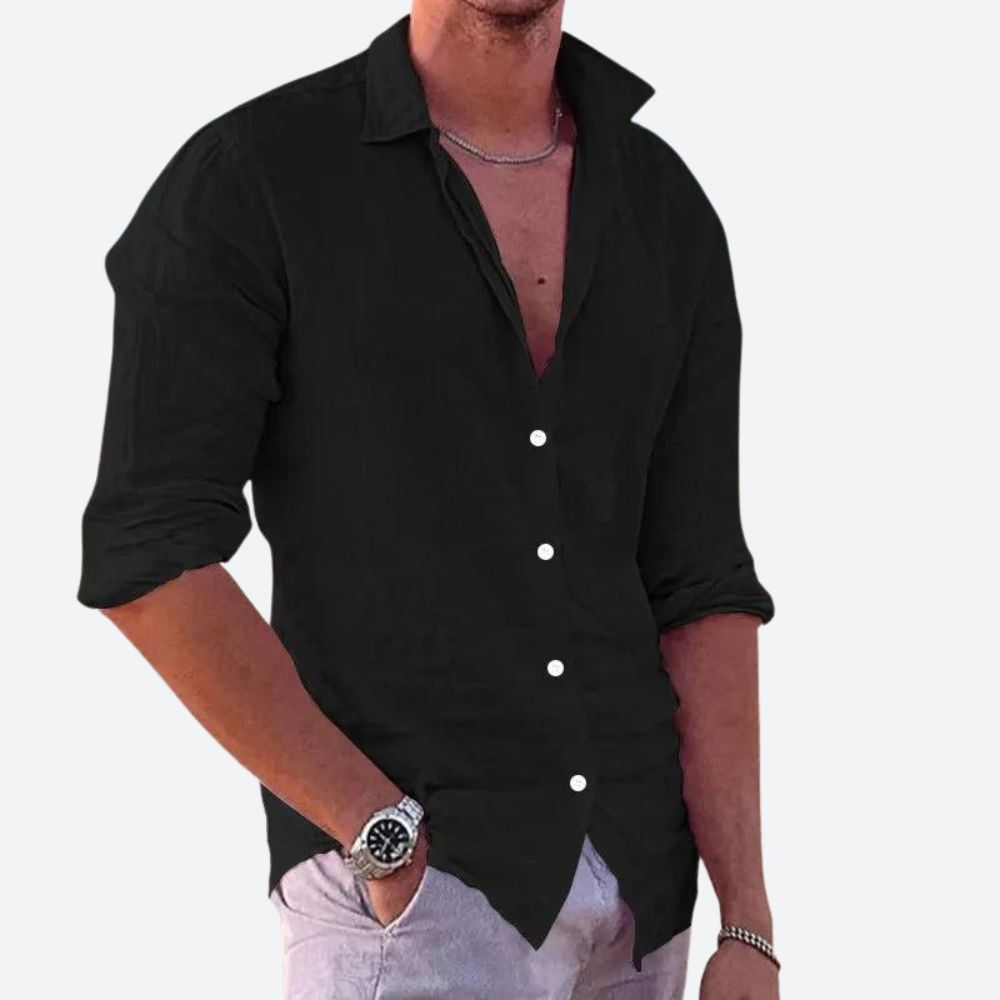 Casual Lněná Košile - fotografie 3