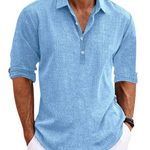 Sabbio Classic Cotton Shirt - barva modrá - fotografie 1