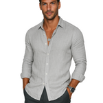 Casual Men's Shirt - barva šedá - fotografie 1