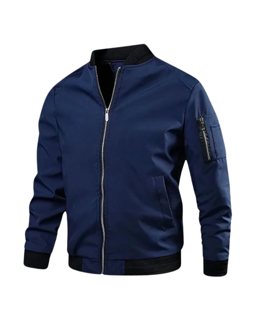 Elegantní Bomber Bunda - barva Dark Blue - fotografie 1