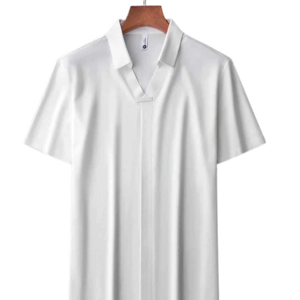 Elegantní Pánské Polo - barva bílá - fotografie 1