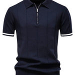 Elegantní Polokošile - barva Navy Blue - fotografie 1
