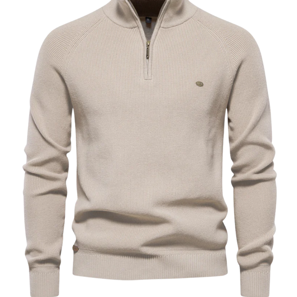 Luxury Zip Sweater - barva černá - fotografie 1