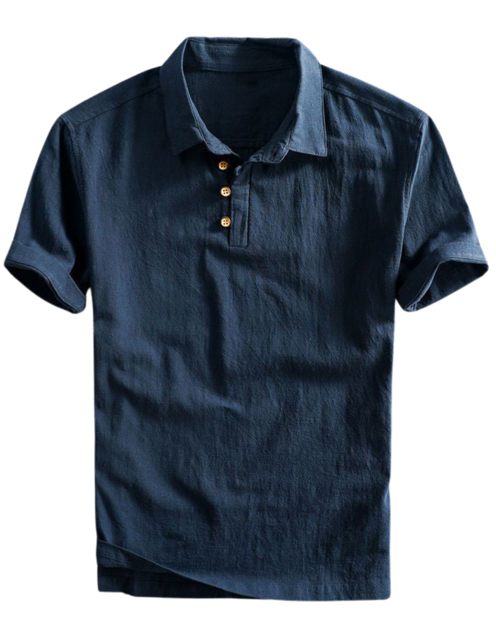 San Julian Lněné Polo - barva Dark Blue - fotografie 1