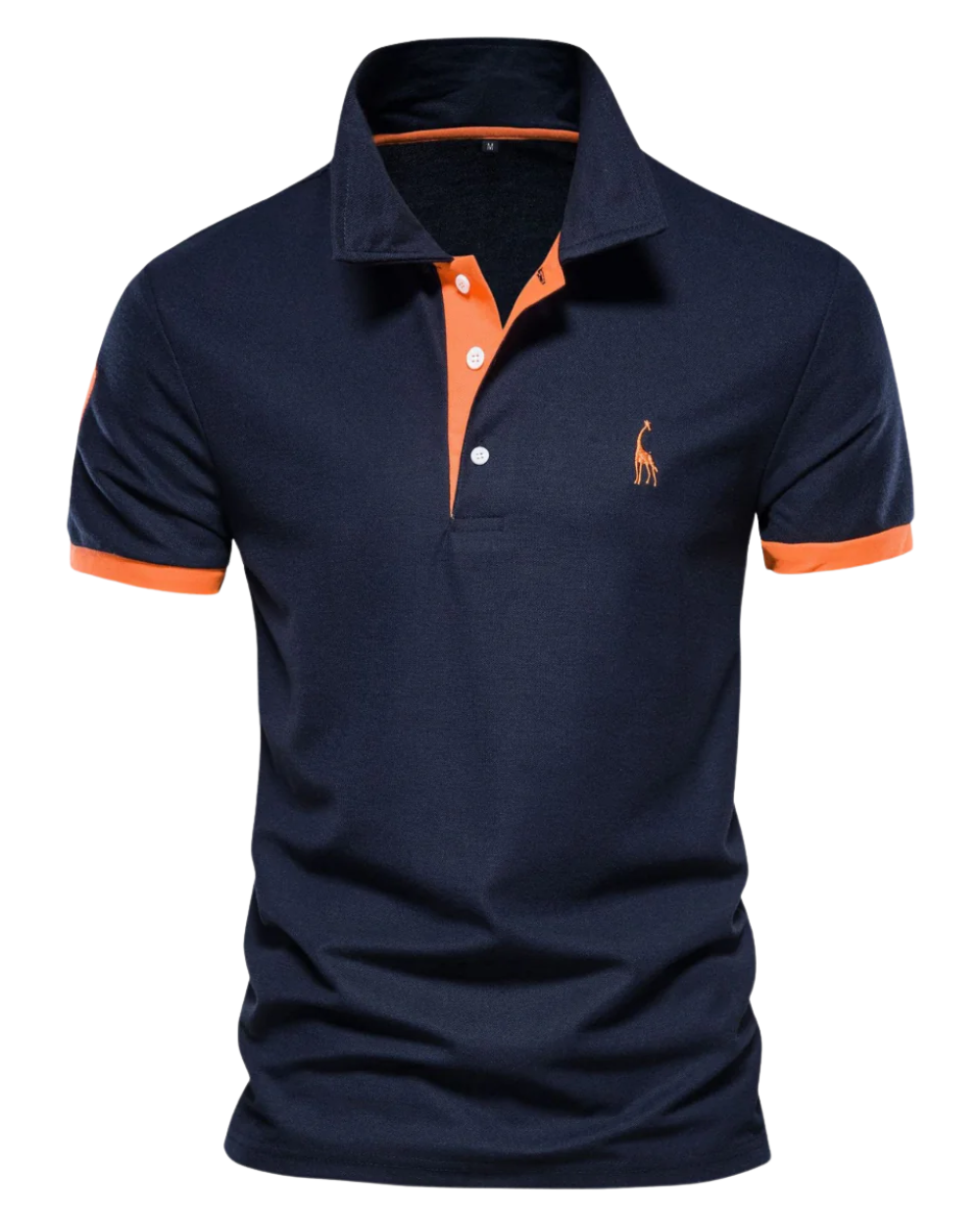 Pánské Polo Tričko Bavlna - barva Orange-Navy Blue - fotografie 1